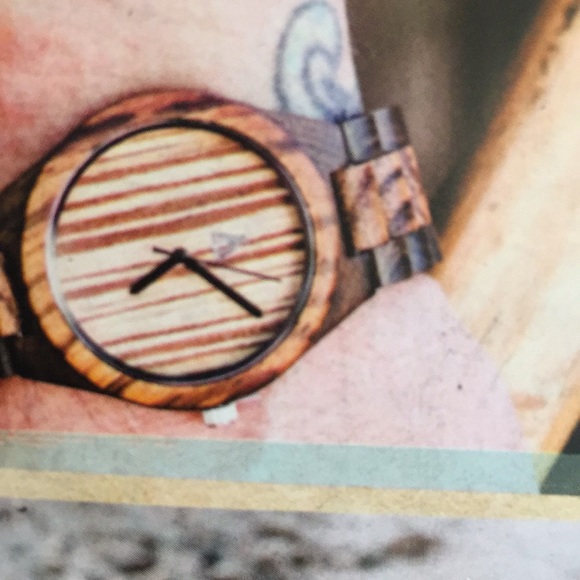 Tree hut mens watch. Brand new. Never worn. Walnut main image 5
